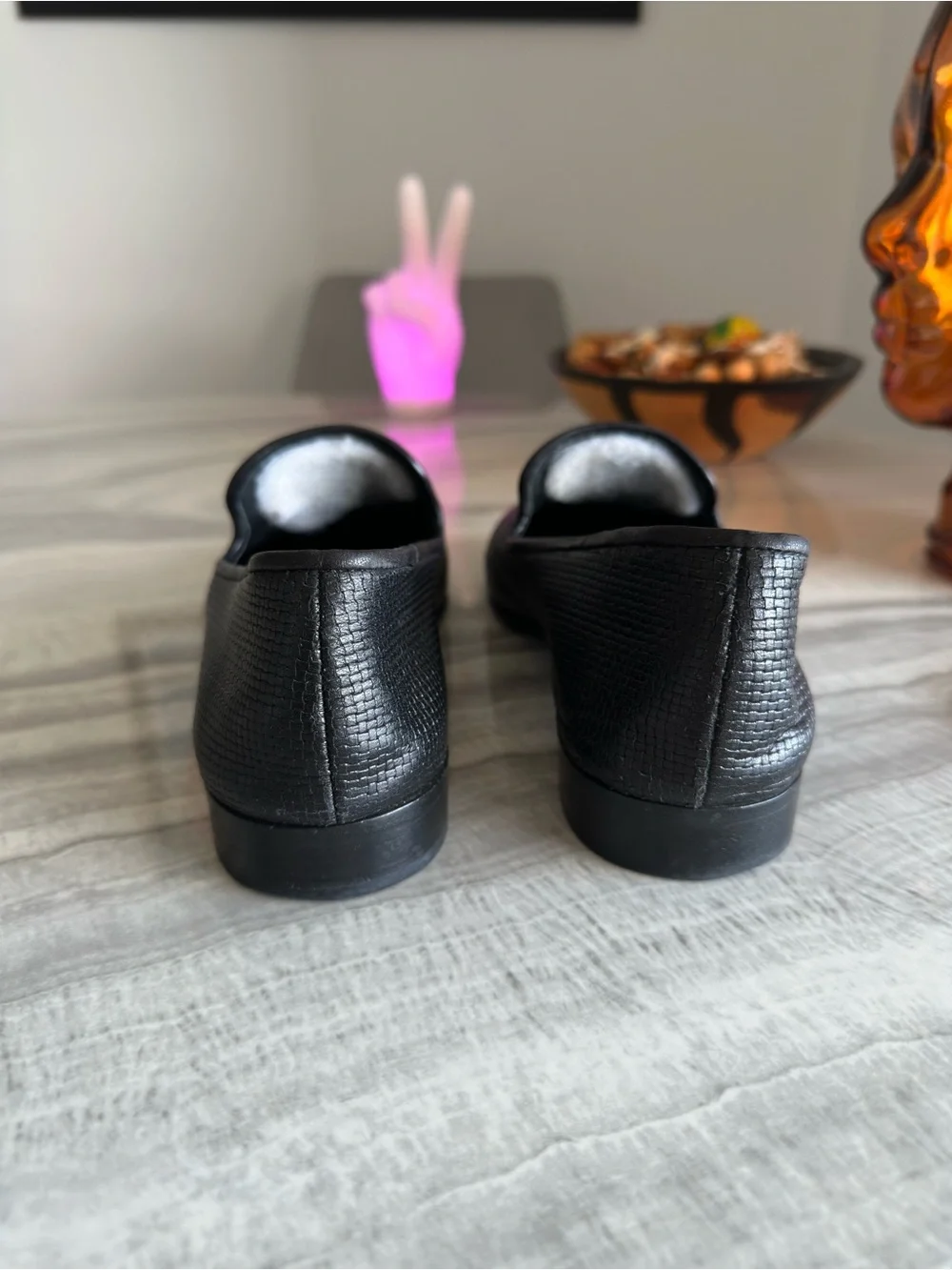 Giuseppe Zanotti Black Basketweave Leather Venetian Loafers